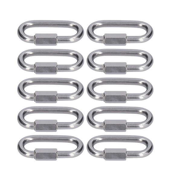 Falleo Clearance 10Pcs Quick Link Connector Strong Durable Easy Install Small Size Chain ConnectorM3.5