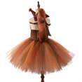 thumbnail image 5 of Vestido de tutú de ardilla para niños con cola, disfraz de ardilla de dibujos animados para niños, vestidos de tutú para fiesta de disfraces de Halloween para niñas, 5 of 5