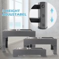 thumbnail image 3 of BPPEG Elevated Dog Bowls with Stainless Bowl,Adjust 4 Heights for Small Medium Large Dogs,Gray, 3 of 6
