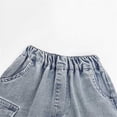 thumbnail image 6 of ZOYOEN Boys Denim Shorts with Big Pockets- Elastic Waist Baggy Casual Fashion Kids Cargo Jean Shorts Blue Size 5-14, 6 of 8