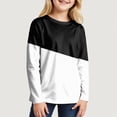 thumbnail image 2 of HCNTES Girls Long Sleeve Shirts Soft Cotton T-Shirts Crewneck Basic Tees for Kids and Teen Girls Tops Clothes(Black,3-4 Years), 2 of 4