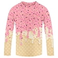thumbnail image 5 of Boys Two Piece Rash Guard Swim Set Toddler Kids Ice Cream Print Long Sleeve Bathing Suit Swimwear Shirt with Trunks Quick Dry Bathing Suit, 5 of 5