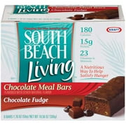 South Beach Living: Chocolate Fudge 6 Ct Chocolate Meal Bars, 10.56 oz