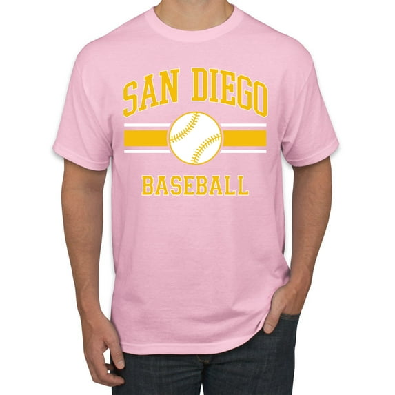 Wild Bobby City of San Diego Baseball Fantasy Fan Sports Men's T-Shirt, Light Pink, Medium