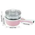 thumbnail image 2 of Leyeet 1.8L Electric Hot Pot with Steamer Upgraded, Non-Stick Cooking Hot Pot Noodles Cooker with Dual Power Control Suitable for Pasta, Dumplings, Soup,Steak, Pink, 2 of 8