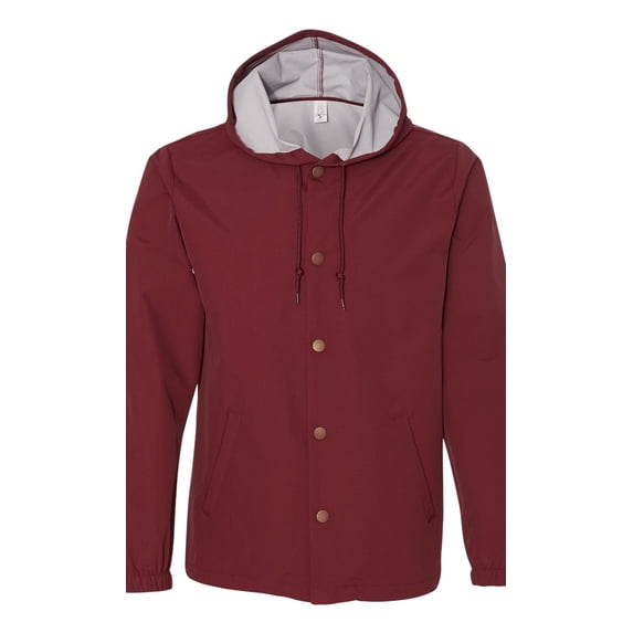 ITC EXP95NB Men's Hooded Water Resistant Windbreaker Jacket - Cardinal - XXX-Large
