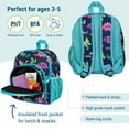 thumbnail image 4 of Wildkin Kids 12 Inch Backpack for Toddler Boys and Girls, Insulated Front Pocket (Dino Pals), 4 of 8