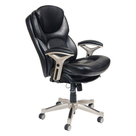 Serta Works Executive Leather Office Chair with Back in Motion Technology