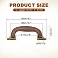 thumbnail image 2 of Uxcell Leather Luggage Handle, Replacement Strap Handle for Handbag Brown, Bronze 1 Count, 2 of 7