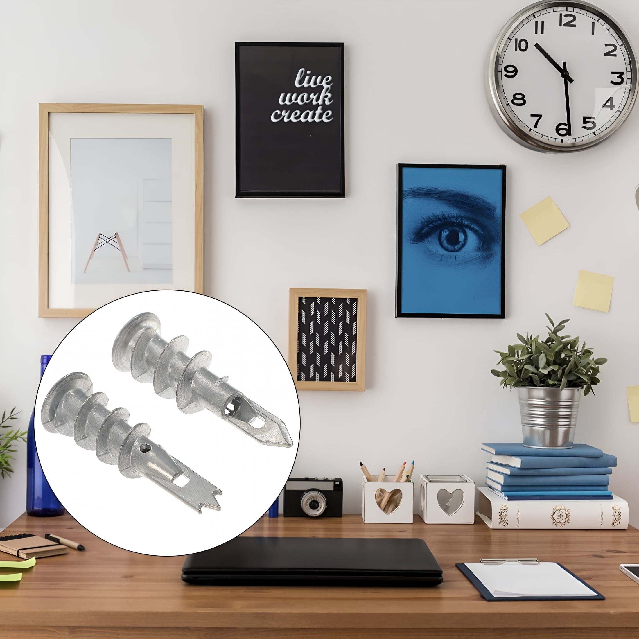 ZHZFKQ 2026 New 100Pcs Drywall Anchor Heavy Duty Drywall Anchor Expansion Bolt for Gypsum Wall for Shelves, Cabinets, Mirrors, Hooks, Picture Frames