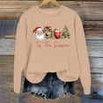thumbnail image 2 of WEAIXIMIUNG Chandail en Molleton Blanc pour Femmes Mode Hiver Imprimé Festif de Noël Col Rond, 2 of 3