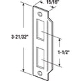 thumbnail image 2 of Brass Victorian-Style Mortise-Lock Door Strike, 2 of 2