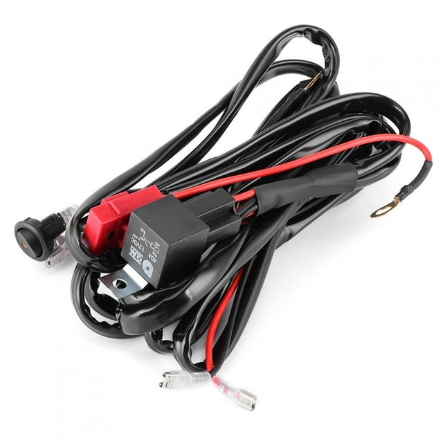 Arnés de cableado para interruptor de luz de trabajo de alta potencia de 12 V/40 A, resistente al agua, para focos de tira larga LED