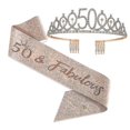 thumbnail image 1 of Faja y tiara de cumpleaños Yashi oro rosa 40 pulgadas talla 50, 1 of 5