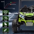 thumbnail image 5 of 2 Seater Ride on Car w/Sun Shade, Kids Electric Vehicles w/Remote Control, 24V 7AH Off-Road Electric Truck, UTV with LED Lights, Music Player for 3+ Kids, 5 of 7