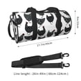 thumbnail image 4 of Xecao Retro Rooster print Round Travel Duffel Bag is a foldable gym bag with an inner pocket, perfect for travel sports, 4 of 8