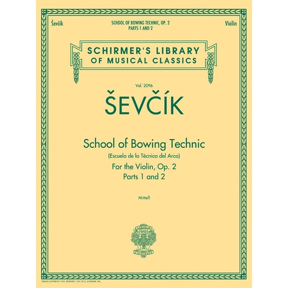 School of Bowing Technics, Op. 2, Parts 1 & 2: Schirmer Library of Classics Volume 2096, (Paperback)