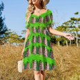 thumbnail image 4 of Whimsy Trove - Vestido de manga corta Treasure Hunt Vestidos sueltos elegantes para mujer Ropa de mujer Vestidos de mujer Vestido elegante Vestido, 4 of 7