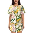 thumbnail image 1 of Fotbe Fruit Conjunto de Pijama Estampado para Mujer, 2 Piezas, Ropa de Dormir con Camiseta de Manga Corta y Shorts Suaves-4X-Large, 1 of 6