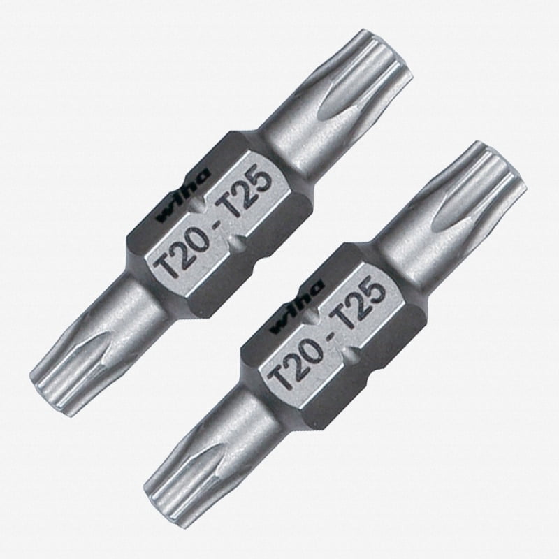 Wiha 77704 T20 + T25 Torx Double End Ultra Bits (2 Pack)