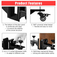 thumbnail image 4 of TEQIN Heavy-Duty Door Installation Kit,750 Lbs Door Stud,2-Pcs Door Dolly For 0 To 1.89 Inch Thick Pre-Hung,Front,And Slab Doors,Door Installation Tools,Door Lifter, 4 of 6