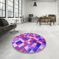 thumbnail image 4 of Ahgly Company Machine Washable Indoor Rectangle Transitional Heliotrope Purple Area Rugs, 7' x 10', 4 of 7