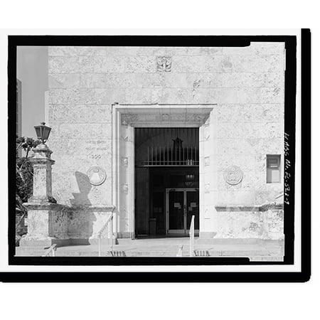 Historic Print, U.S. Post Office & Courthouse, 300 Northeast First Avenue, Miami, Dade County, FL - 9, 16" x 20"