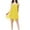 Yellow, variant on Tnhcen Women's Backless Round Neck Chiffon Cami Short Sleep Dress Nylon Spandex Slim Fit Casual Nightgown Pajama Sleepwear for Women Size S - 2XL