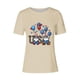 thumbnail image 3 of Tops de Ajuste Suelto para las Mujeres Sudadera Casual Impresa Manga Corta Cuello Redondo Superior, Poliéster, 3 of 7