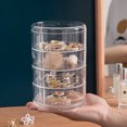 thumbnail image 5 of YAOMOBB Jewelry Organizer Tray Waterproof Jewelry Box with Transparent Layers 3 4 5 Rotating Earring and Necklace Organizer Daily Use Jewelry Storage Box, 5 of 5