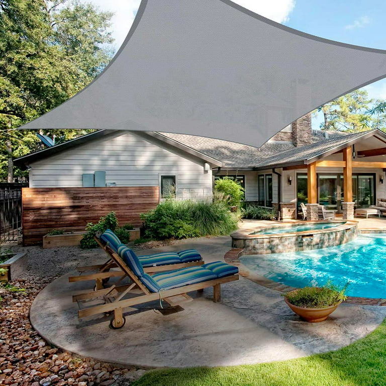 2x Sun Shade Sail Patio Outdoor Canopy Pool UV Block Cover Triangle Square  Shade