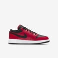 thumbnail image 2 of Jordan Unisex Kids Athletic Shoes Low Top, Pebbled Swoosh, Gym Red/Black-White, Size 4.5, 2 of 8