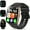 Golden + Black Strap, variant on 1.9-inch AMOLED Screen Smart Watch, 7-day Battery Life+IP68, Wireless Calling, Information+call Reminder, Monitoring, Step Counting Calorie Calculation Sports Watch, Aluminum Alloy Ultra Light Body