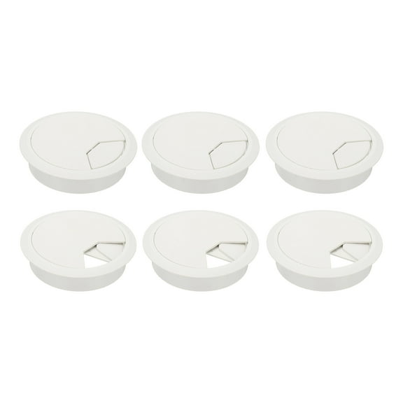 3 Inch Desk Grommet, 6Pcs Cable Grommet Wire Management Cable Hole Cover, White