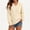 Khaki-02, variant on DISKEBUISS Women's V Neck Sweatshirt Long Sleeve Oversized Top with Kangaroo Pocket for Fall Winter Casual Pullover