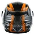thumbnail image 4 of 1Storm Motorcycle Bike Full Face Helmet Mechanic HJDJ11 + Motorcycle Bluetooth Headset: Skull Orange, 4 of 6