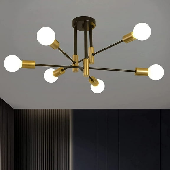 ZtuoYong Sputnik Chandelier Modern Flush Mount Ceiling Light for Living Room, Bedroom, Dining Room, Kitchen, Office, Coffe Bar