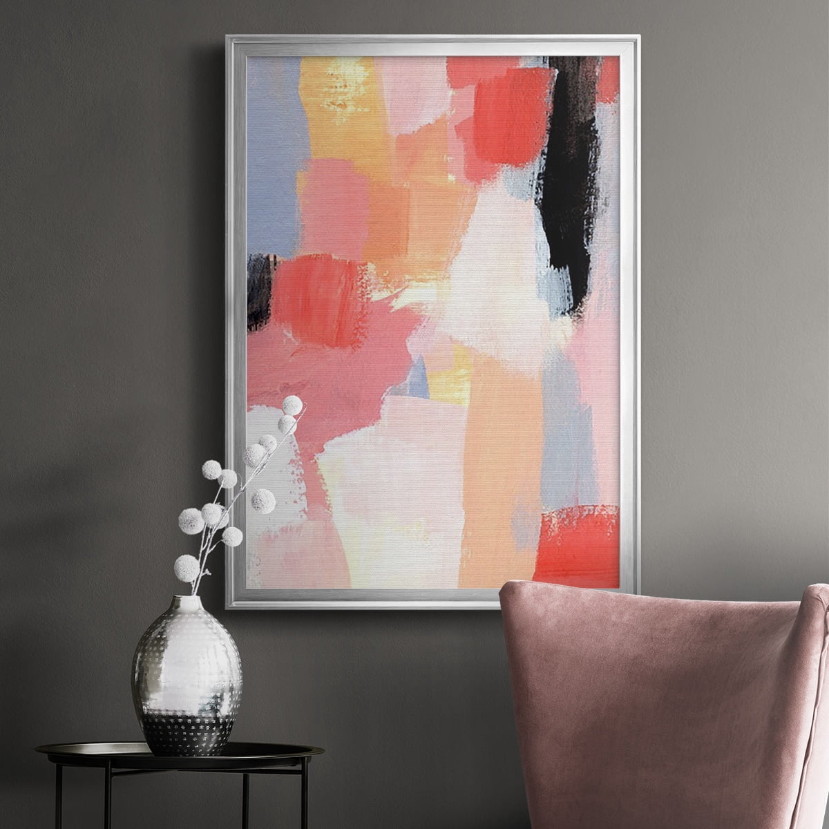 Aerial Scarlet I Premium Framed Print, in Gold, Black, or Silver - Ready to Hang