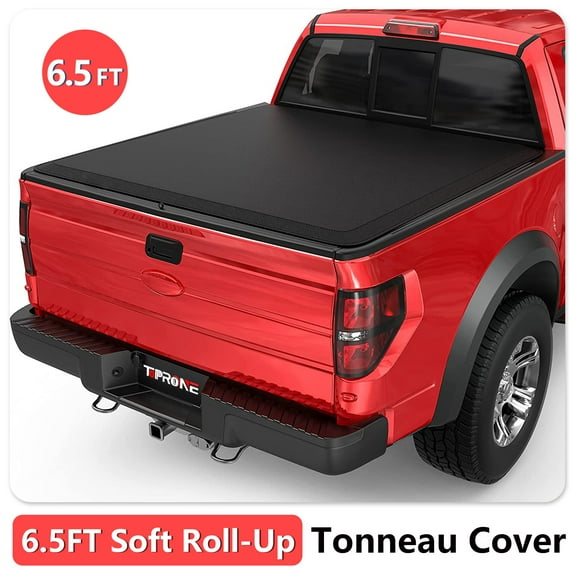 TOPRONE Soft Roll Up Tonneau Cover Fits 2004-2014 F150 & 2006-2014 Mark LT with 6.5' (78.8in) Truck Bed