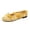 Yellow, variant on Mary Jane Bow Flats for Women Slip On Lightweight Ballet Flats Backless Mules with Ankle Strap Flats for Casual Dressy
