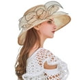 thumbnail image 3 of Womens Summer Dress Hat Wide Leaf Flower Bridal Shower Hat Sun Hats Beach Hat, 3 of 6