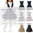 thumbnail image 2 of School Uniform Dresses Girls Pleated V Neck Casual Jumper Ruffle Sleeveless Cute Overall Dress Gray, Size 2 Y, 2 of 7
