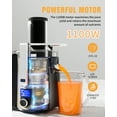 thumbnail image 2 of Hilax 5-SPEED Centrifugal Juicer Machines Vegetable and Fruit,1100W Juice Extractor with 3" Feed Chute,BPA Free,Easy to Clean,High Juice Yield,Champagne, 2 of 11