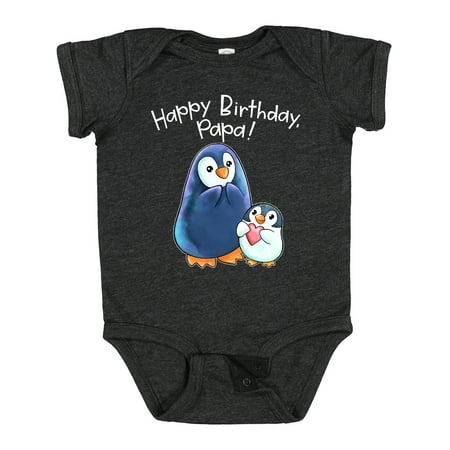 

Inktastic Happy Birthday Papa!- Cute Penguins Gift Baby Boy or Baby Girl Bodysuit