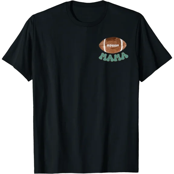 Celebratory Mama of The 1 Year Old Football Birthday Theme T-Shirt Ideal for Family Party Wear