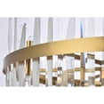 thumbnail image 6 of Maklaine Modern 32" Round Iron and Crystal Chandelier in Satin Gold, 6 of 8