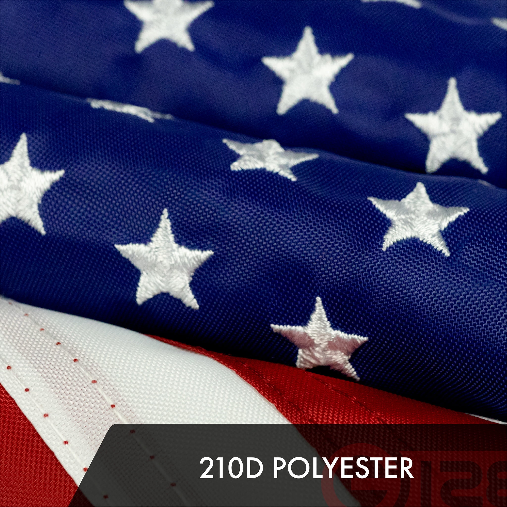 USA American Flag 12x18IN 3-Pack Embroidered Polyester By G128