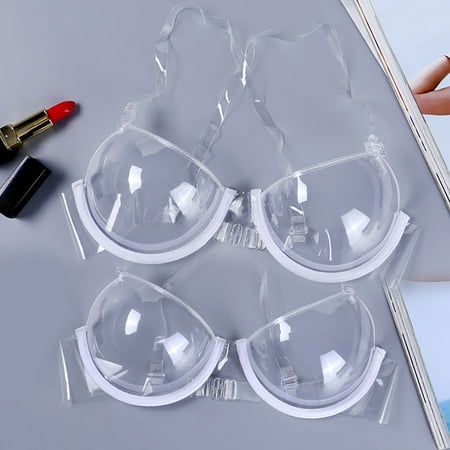 

Follure Strap Clear Plastic Bra Transparent Underwear Bra Bra Disposable