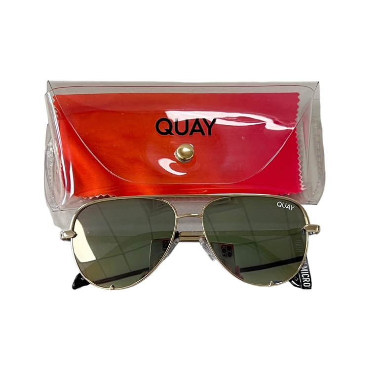 Quay Australia High Key Micro Sunglasses Medium Gold  display picture 3