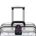 thumbnail image 5 of Honeii Futuristic Cat Warrior Print Leather Luggage Tag for Suitcases,ID Tags,Bag Tags for Luggage,Functional Travel Tag-4 PCS, 5 of 5